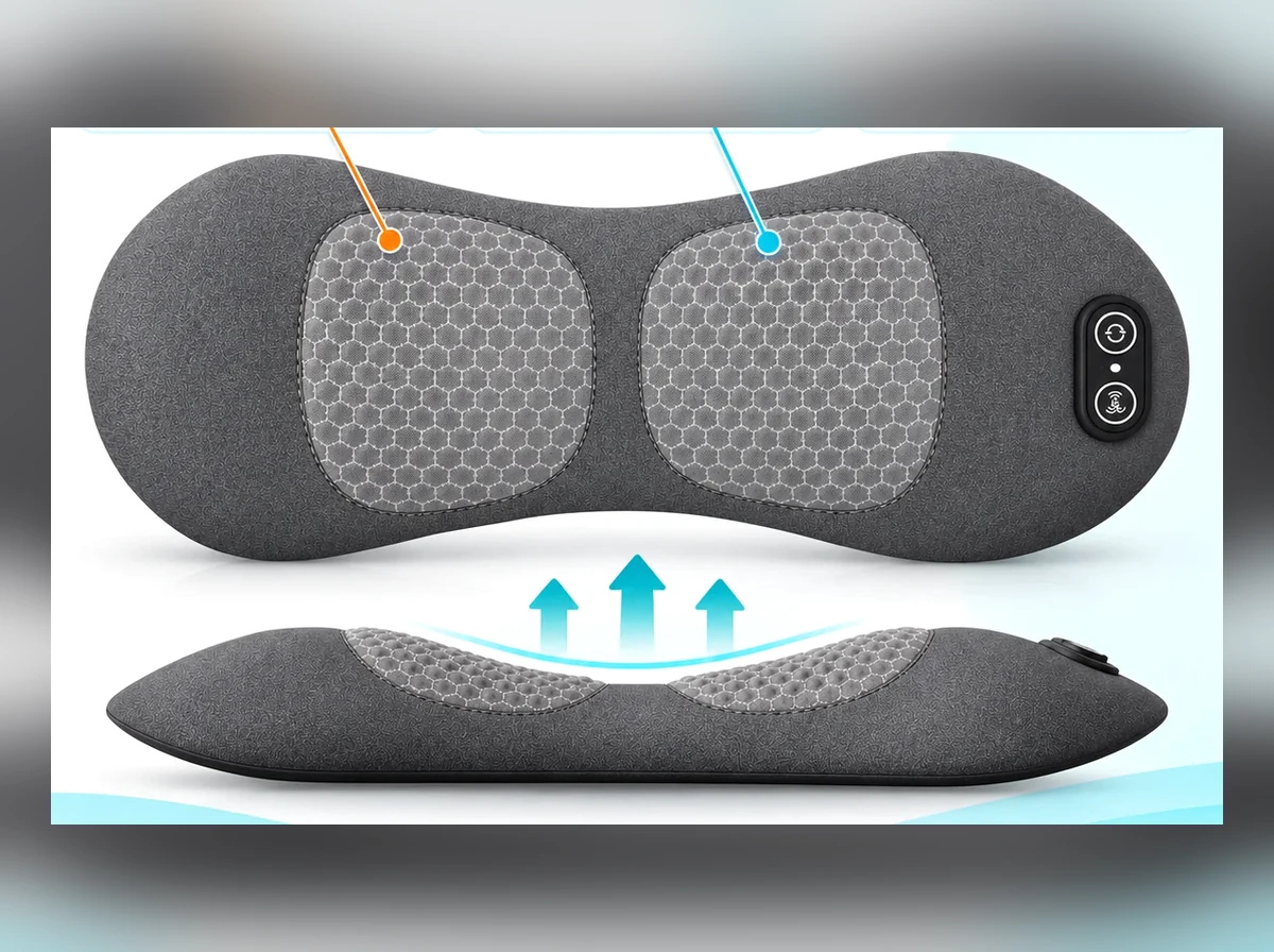 Kizu™ Spine Adjust Ergonomic 3-Mode Lumbar Stretching & Thermal Massager Pillow