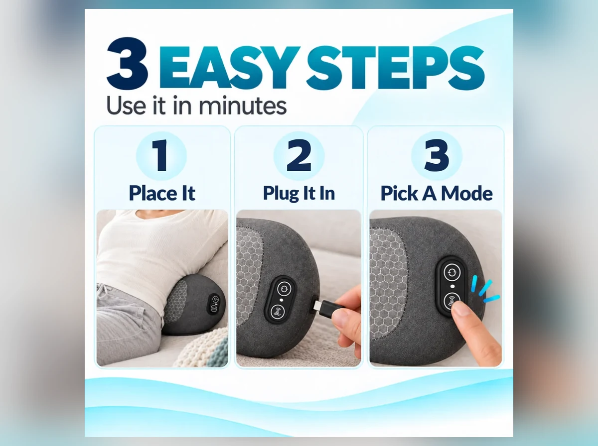 Place the Contoured Pillow on a Mat or Firm Bed